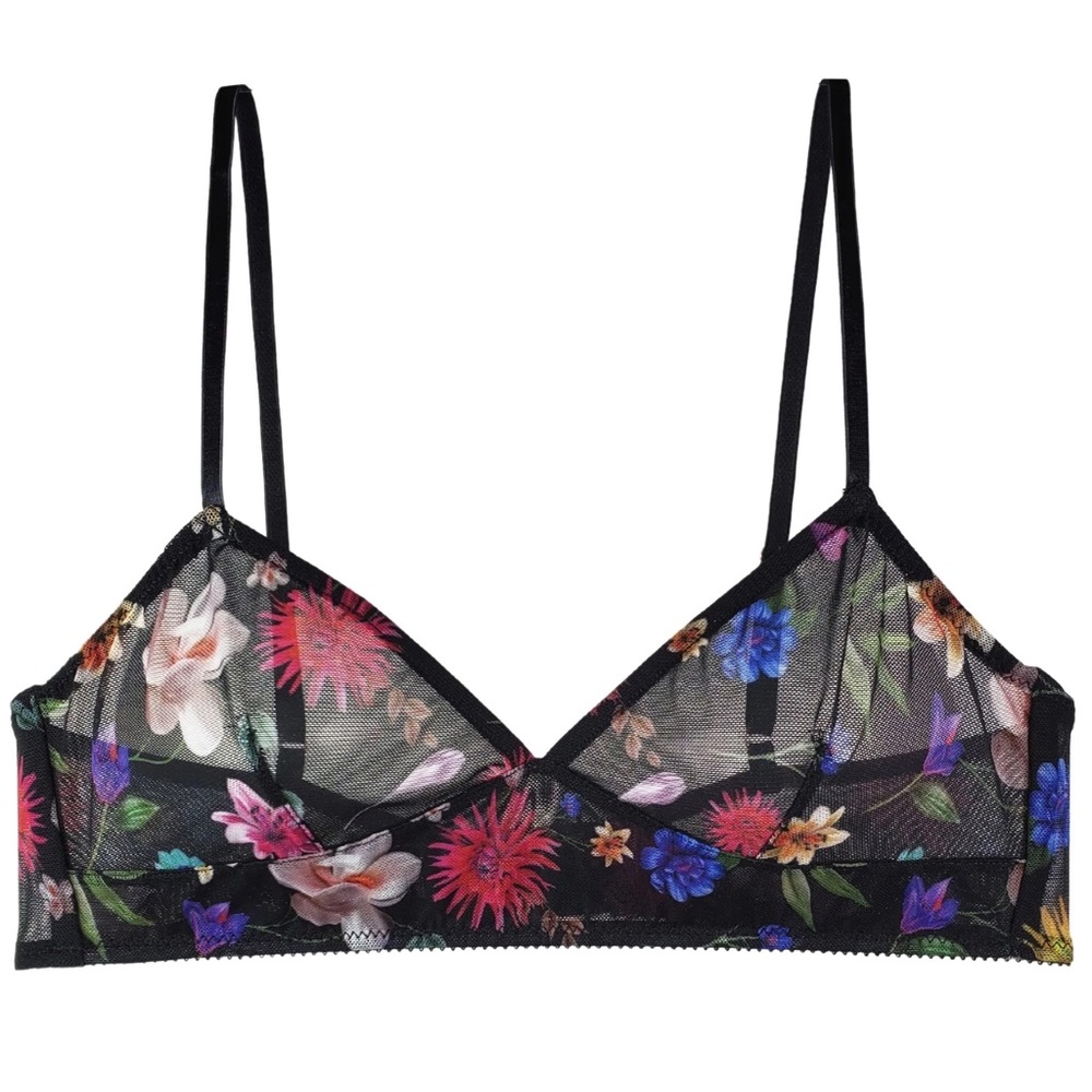 Urban Outfitters Only Hearts Sylvie floral mesh bra